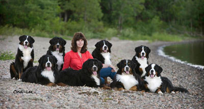 Anne with Backcountry Bernese - Photograph: Cindi-Lee Campbell